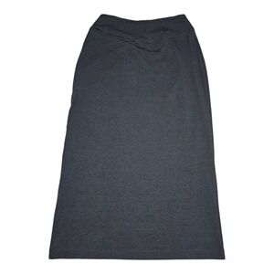 Sahalie Skirt Size XS Pull On Cotton Blend‎ Midi Length Zip Slit Pocket Gray